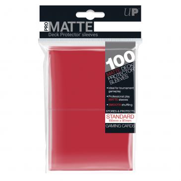 Ultra-PRO Pro-Matte Red Standard Deck Protectors - 100ct